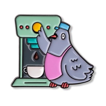 Pin gołąb przy ekspresie