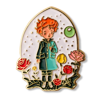 Pin Mały Książe z różą