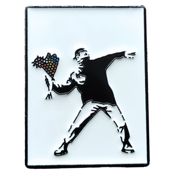 Pin Banksy Flower Bomber