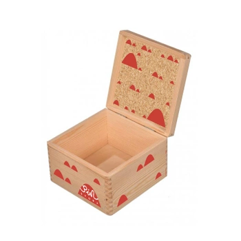 Pusty mały naturalny box na piny