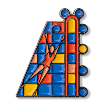 Pin Warszawa MDM neon Siatkarka