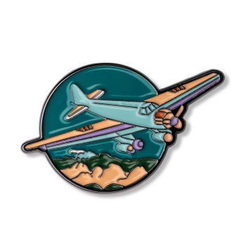 Pin retro samolot