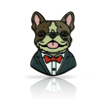 Pin elegancki buldog